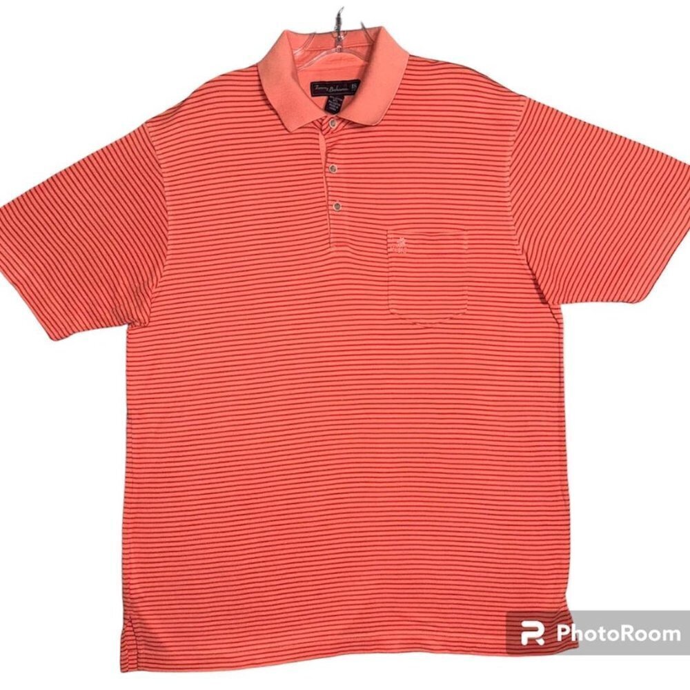 Tommy Bahama 18 Golf Shirt Medium Stripe